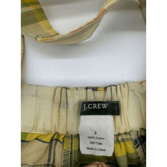 J. Crew Top Patch Work w/ Straps Criss Crossed on Back Sz 2 Cotton Multicolored - Picture 6 of 7